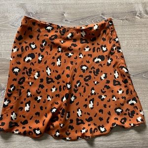leopard print urban outfitters skirt